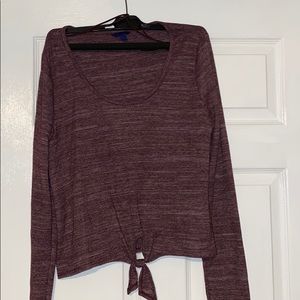 Cropped Red Long Sleeve